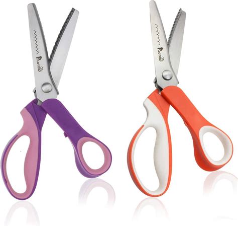 Pinking Shears 2 Piece Set Serrated And Scalloped Plotor 93 Inches