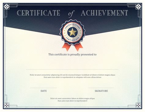 Premium Vector Certificate Of Achievement Design Template