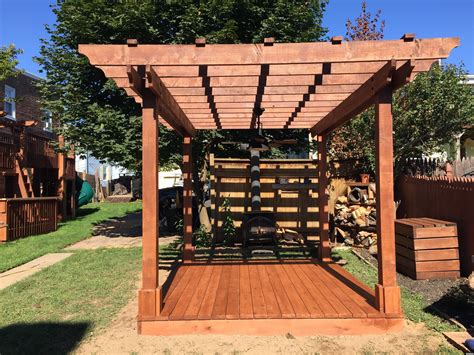 Pergola Ideas We Built Our Pergola With A Wood Base And We Love It