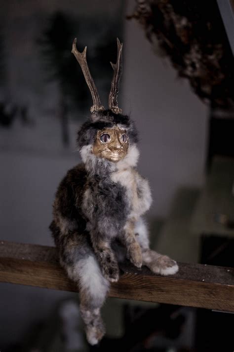Original Monster Jackalope With Face Real Art Taxidermy Etsy