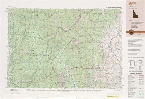 Challis Topographic Map Id Usgs Topo 1250000 Scale