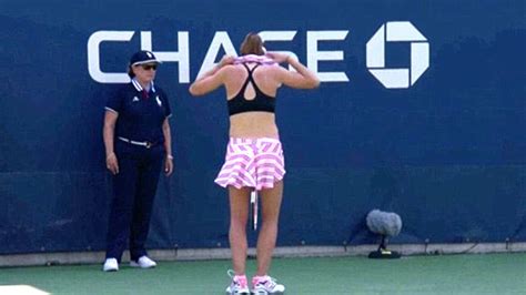 us open accused of sexism after alize cornet is penalised for briefly showing bra