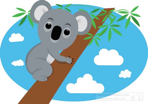 Koala Clipart Cute Koala Hanging On Tree Branch Clipart 2 Classroom