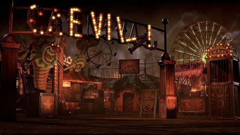 Evil Clown Town Spectral Illusions Creepy Circus Creepy Carnival Circus Wallpaper
