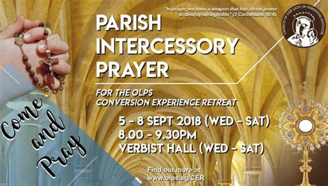 Olps Conversion Experience Retreat Olps Cer Parish Intercessory