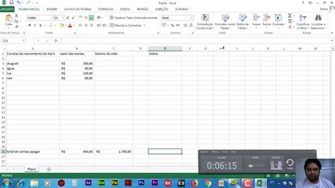 Como Fazer Uma Planilha Simples No Excel Youtube