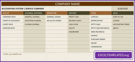 Accounting Template For Small Business