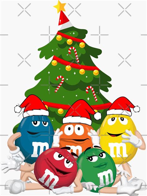 Mandms Christmas Collection Sticker For Sale By Nimxl Redbubble