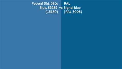 Federal Std 595c Blue 85285 15180 Vs Ral Signal Blue Ral 5005