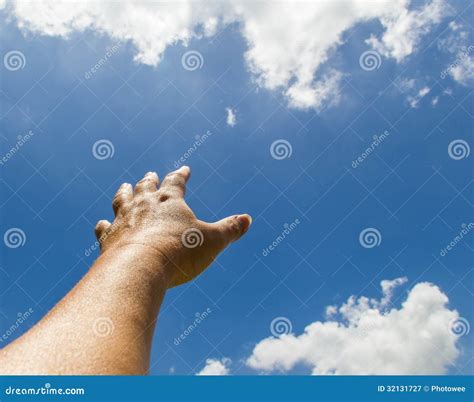 Hand Reaching Out Towards The Sky Royalty Free Stock Photography