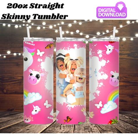 Roblox Girls Tumbler Seamless Sublimation Design Download Etsy