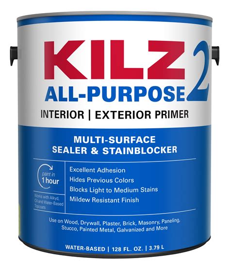 KILZ 2 All-Purpose Latex Primer, Interior/Exterior, 1 gallon – Walmart
