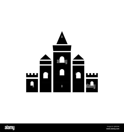 Castle Vector Icon Fort Symbol Tower Castle Tower Logo Stronghold