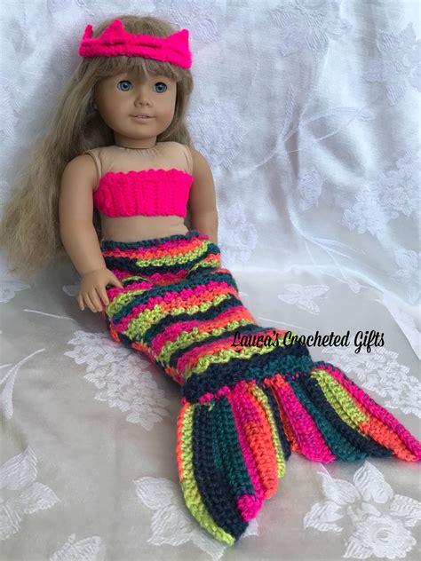 Doll Costume Mermaid Princess Costume Handmade Crochet Doll Etsy