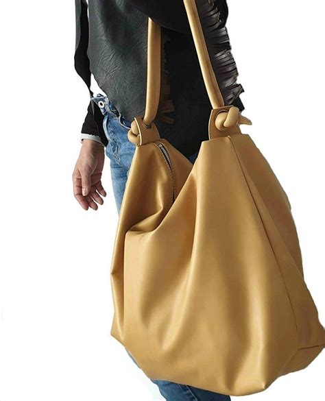 Large Leather Hobo Handbags For Women Slouch Hobo Shoulder Etsy In