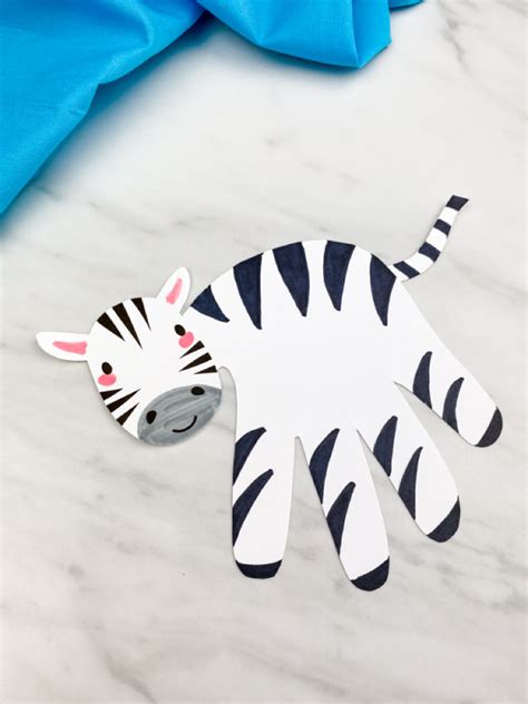 Handprint Zebra Craft For Kids