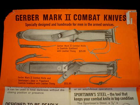 Rare 1967 Vietnam Gerber Mark Ii Fighting Knife Woriginal Box Us