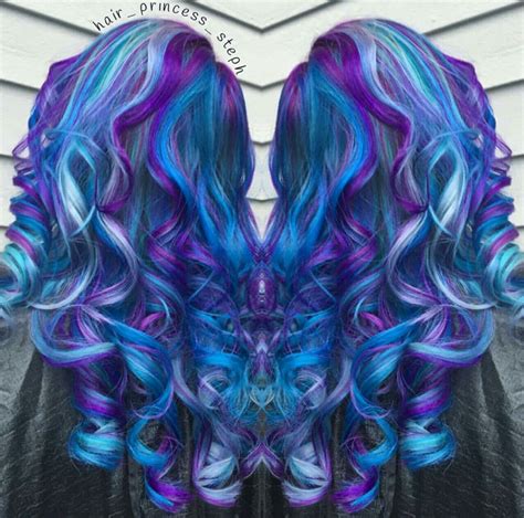 Vibrant Royal Blue And Purple Dyed Hair Mix Hairprincess