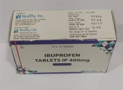 Ibuprofen Tablets 400 Mg At Rs 64strip In Mumbai Id 23561869297