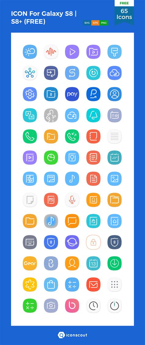 Download Icon For Galaxy S8 S8 Free Icon Pack Available In Svg