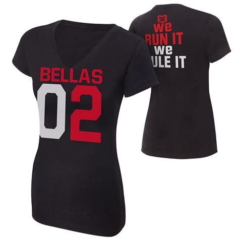 The Bella Twins We Run It We Rule It Womens V Neck T Shirt Cool T