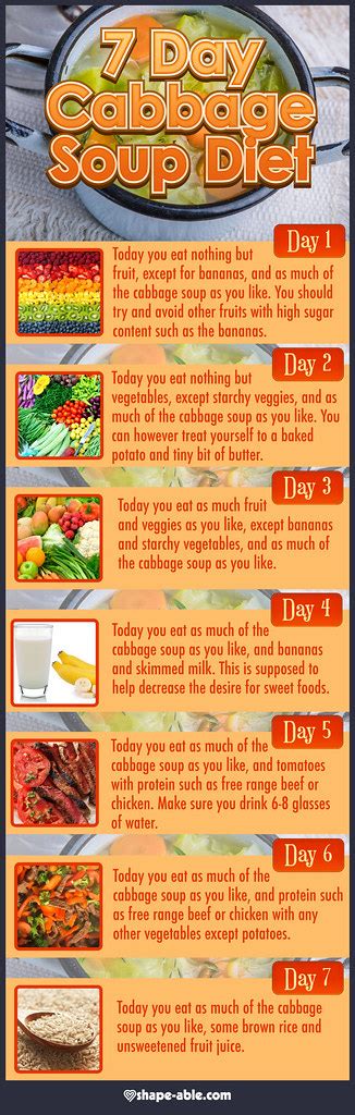 the 7 day cabbage soup diet plan infographic health benefi… flickr
