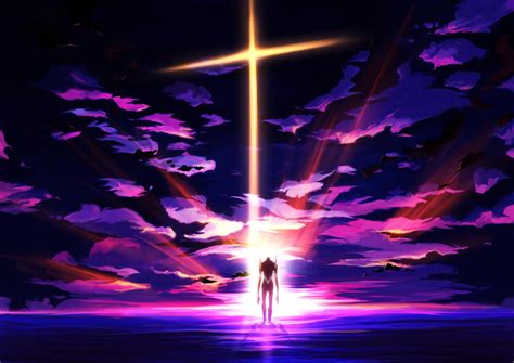 Neon Genesis Evangelion Wallpaper Eva Unit 01 Anime Cross