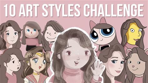 10 Art Styles Challenge Tbrookerart Youtube