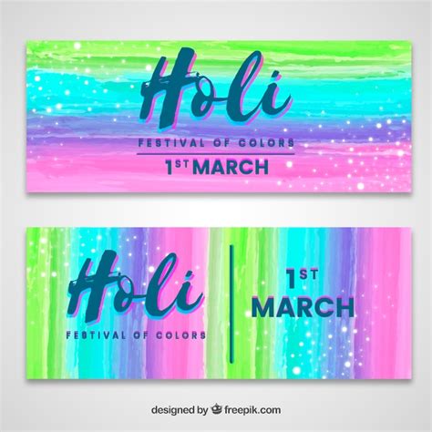 Free Vector Holi Festival Banners