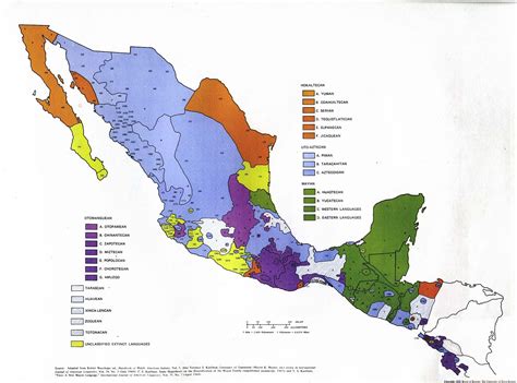 Indigenous Languages Mapa Infografico Astecas