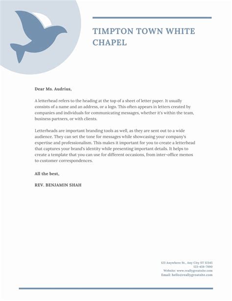Free Printable Customizable Church Letterhead Templates Canva