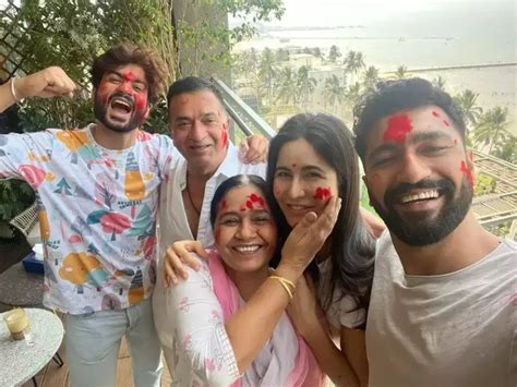 Actress Katrina Kaif And Vicky Kaushal Celebrate Their First Holi As Married Couple With The