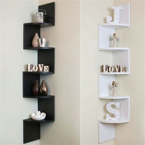 Buy products such as mainstays floating picture wall ledges, multiple sizes/colors at walmart and save. 5 Tier Corner Shelf Floating Wall Shelves Storage Display ...