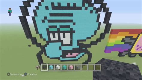 Minecraft Squidward Pixel Art Tutorial Youtube