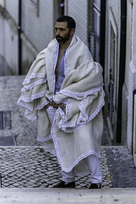 Handsome Portuguese Guy Wearing A Stylish Medieval Jacket Clothes While