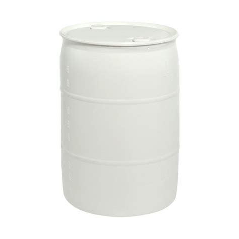 55 Gallon White Plastic Tight Head Drum W 2 And 2 Fittings Un Rated