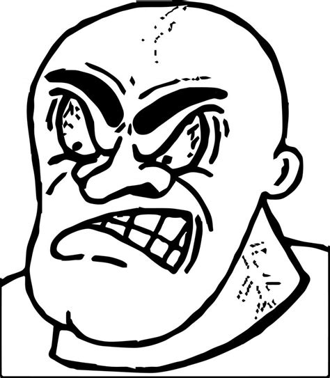 Angry Anger Management Bald Man Coloring Page Wecoloringpage