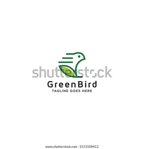 Green Bird Logo Design Template Nature Stock Vector Royalty Free