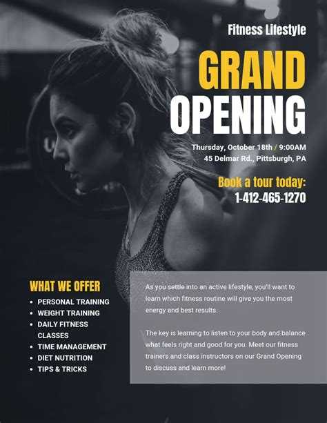 Fitness Grand Opening Event Poster Venngage Event Poster Template