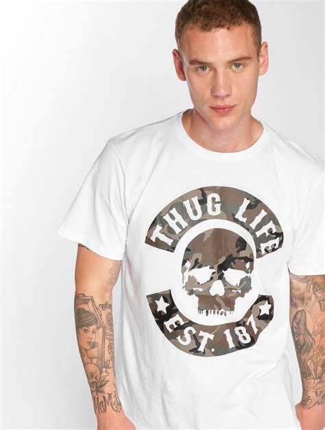Thug Life Overwear T Shirt B Camo In White 457611