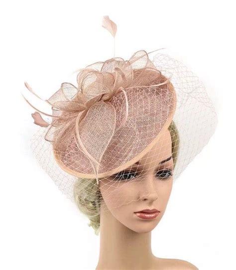 Blush Fascinator Hat Dusky Pink Fascinator Hat Light Pink Etsy Uk