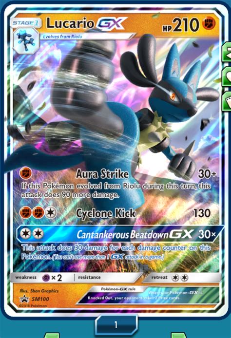 Pokemon card lucario gx 122/131 holo forbidden light proxy card. Lucario GX SM100 PTCGO Promo Code