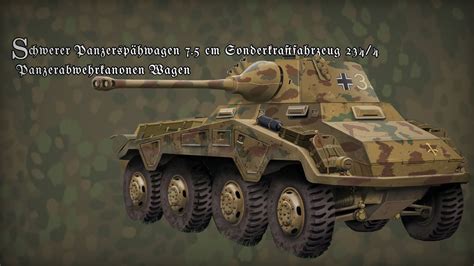 S Is For Schwerer Panzerspähwagen 7 5 Cm Sonderkraftfahrzeug 234 4 Panzerabwehrkanonen Wagen