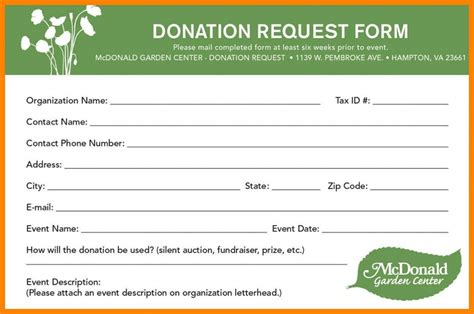 Donation Pledge Card Template Addictionary