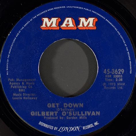 Gilbert Osullivan Get Down 1973 Pitman Pressing Vinyl Discogs