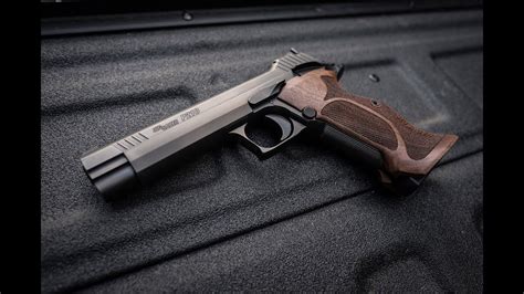 Sig Sauer P210 Target 9mm 5 8rd Pistol Black W Target Walnut Grips