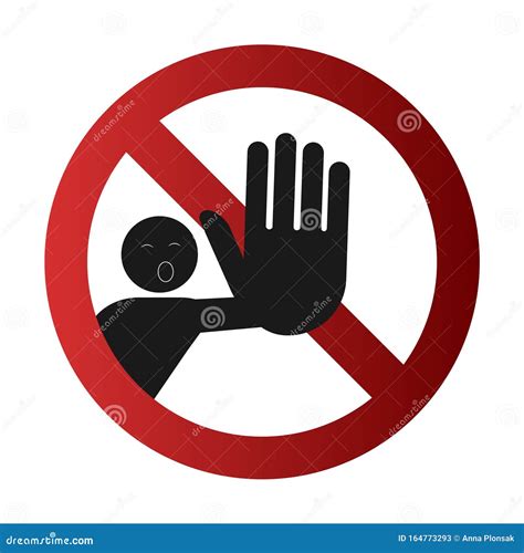 No Tocar No Tocar Precaución Peligroso Prohibido Stock De Ilustración Ilustración De Pegatina