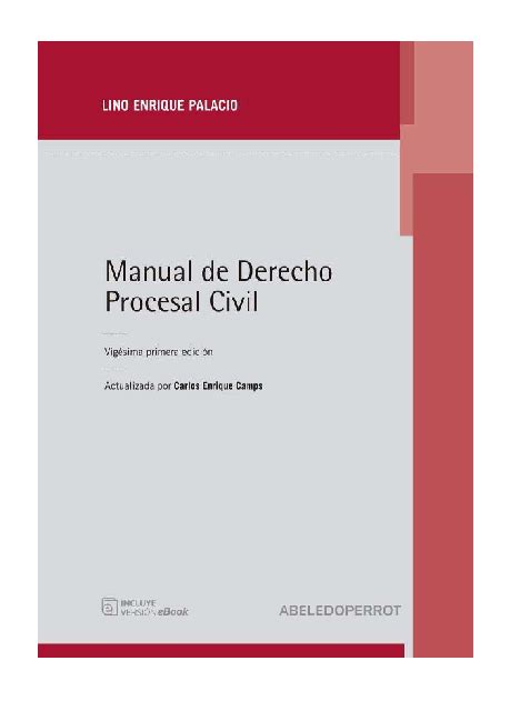 Pdf Manual De Derecho Procesal Civil Lino Enrique Palacio Carina