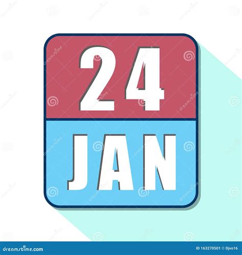 January 24th Day 24 Of Monthsimple Calendar Icon On White Background