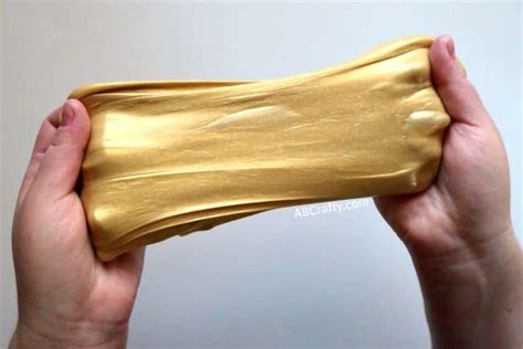 Gold Slime How To Easily Make Gold Slime Ab Crafty
